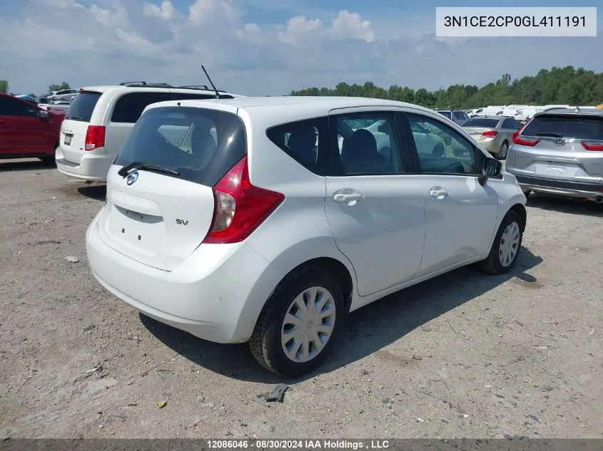 3N1CE2CP0GL411191 2016 Nissan Versa