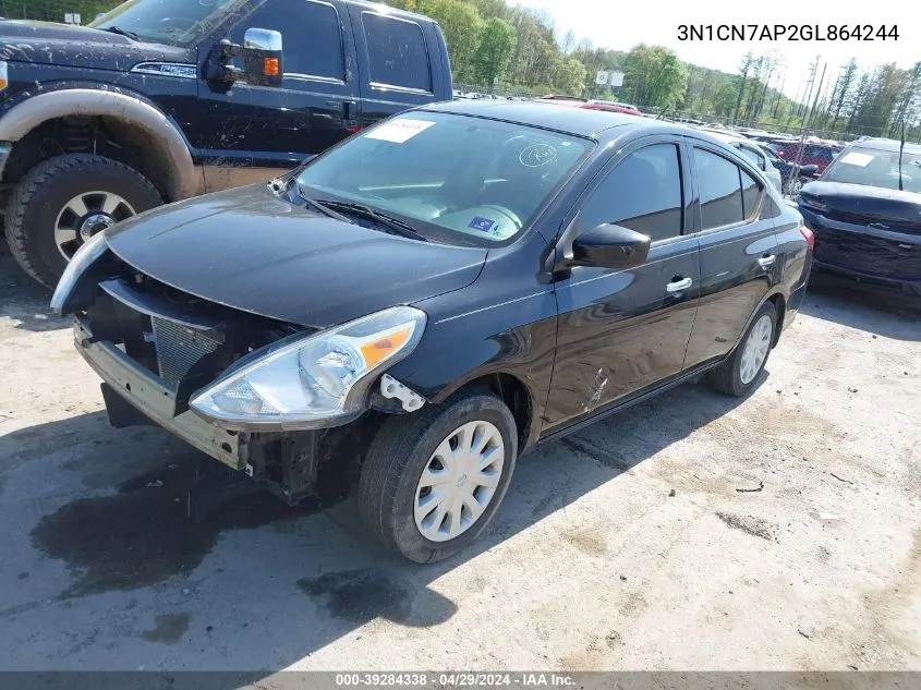 2016 Nissan Versa 1.6 Sv VIN: 3N1CN7AP2GL864244 Lot: 39284338