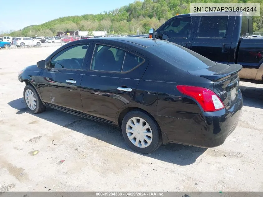 2016 Nissan Versa 1.6 Sv VIN: 3N1CN7AP2GL864244 Lot: 39284338