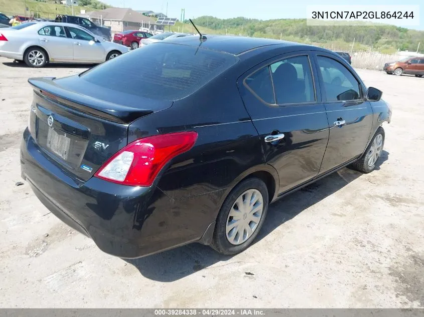 2016 Nissan Versa 1.6 Sv VIN: 3N1CN7AP2GL864244 Lot: 39284338