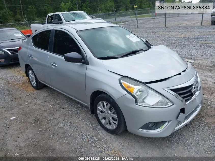 3N1CN7AP8GL836884 2016 Nissan Versa 1.6 Sv