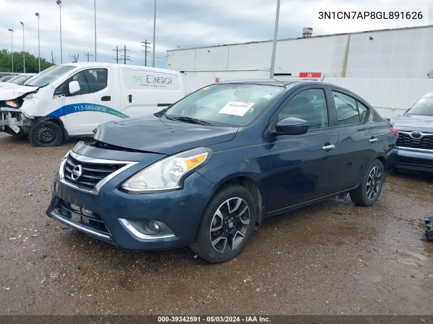 3N1CN7AP8GL891626 2016 Nissan Versa 1.6 Sl