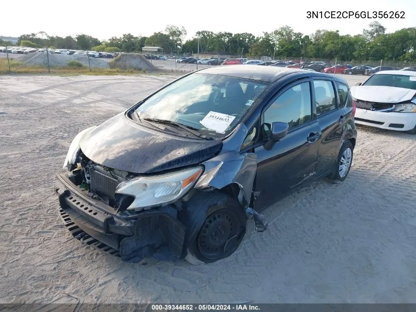 2016 Nissan Versa Note S (Sr)/S Plus/Sl/Sr/Sv VIN: 3N1CE2CP6GL356262 Lot: 39344652