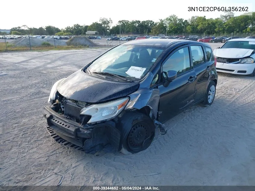 2016 Nissan Versa Note S (Sr)/S Plus/Sl/Sr/Sv VIN: 3N1CE2CP6GL356262 Lot: 39344652