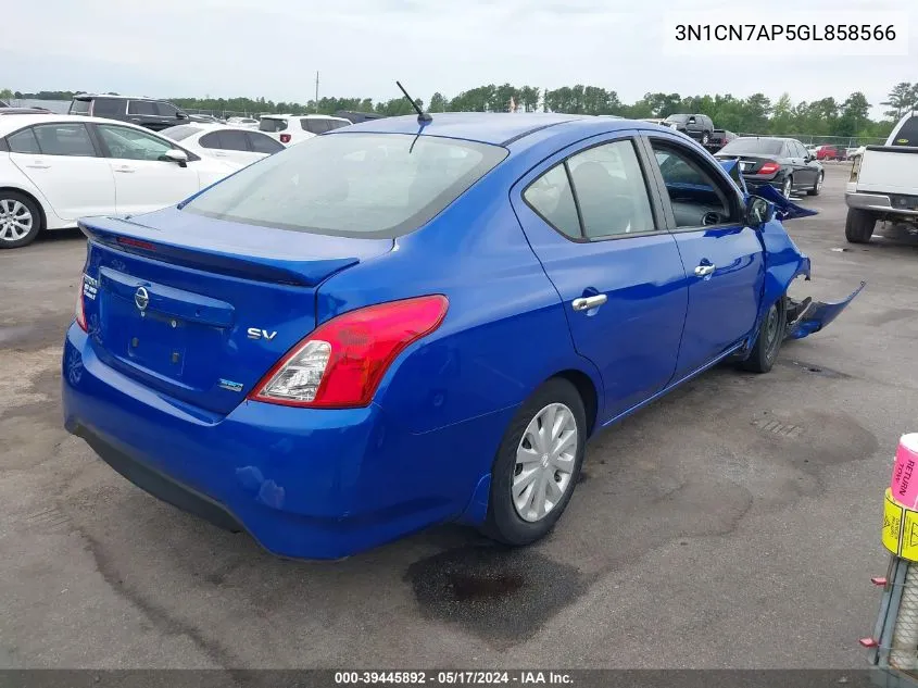 3N1CN7AP5GL858566 2016 Nissan Versa 1.6 Sv