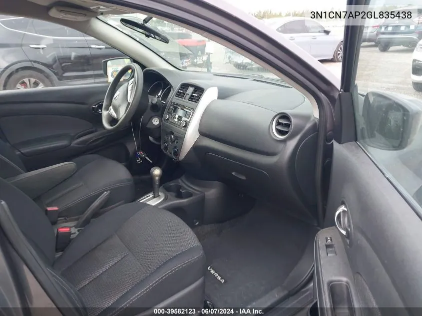 3N1CN7AP2GL835438 2016 Nissan Versa 1.6 Sv