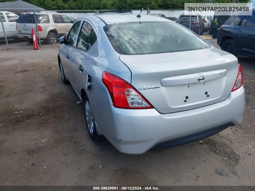 2016 Nissan Versa 1.6 S VIN: 3N1CN7AP2GL825458 Lot: 39629991