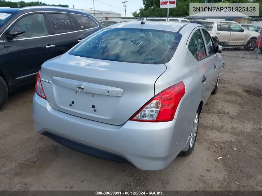 2016 Nissan Versa 1.6 S VIN: 3N1CN7AP2GL825458 Lot: 39629991