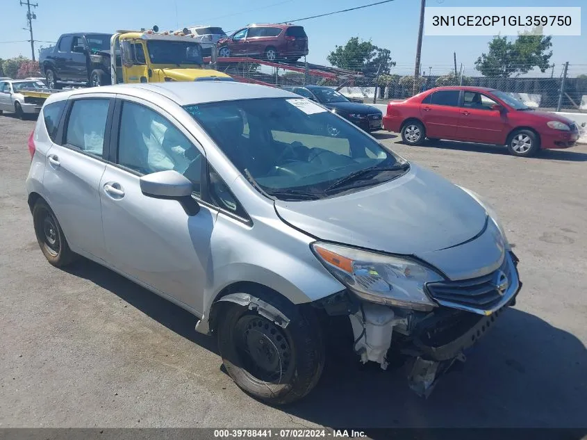 2016 Nissan Versa Note S (Sr)/S Plus/Sl/Sr/Sv VIN: 3N1CE2CP1GL359750 Lot: 39788441