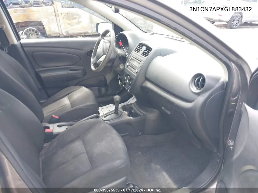 3N1CN7APXGL883432 2016 Nissan Versa 1.6 S+