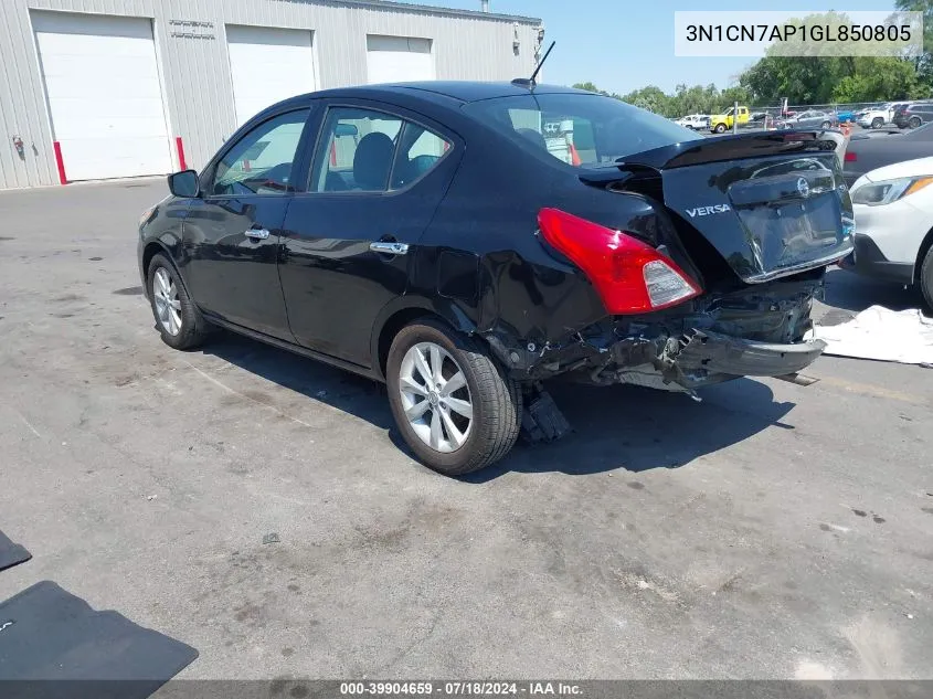 2016 Nissan Versa 1.6 Sl VIN: 3N1CN7AP1GL850805 Lot: 39904659