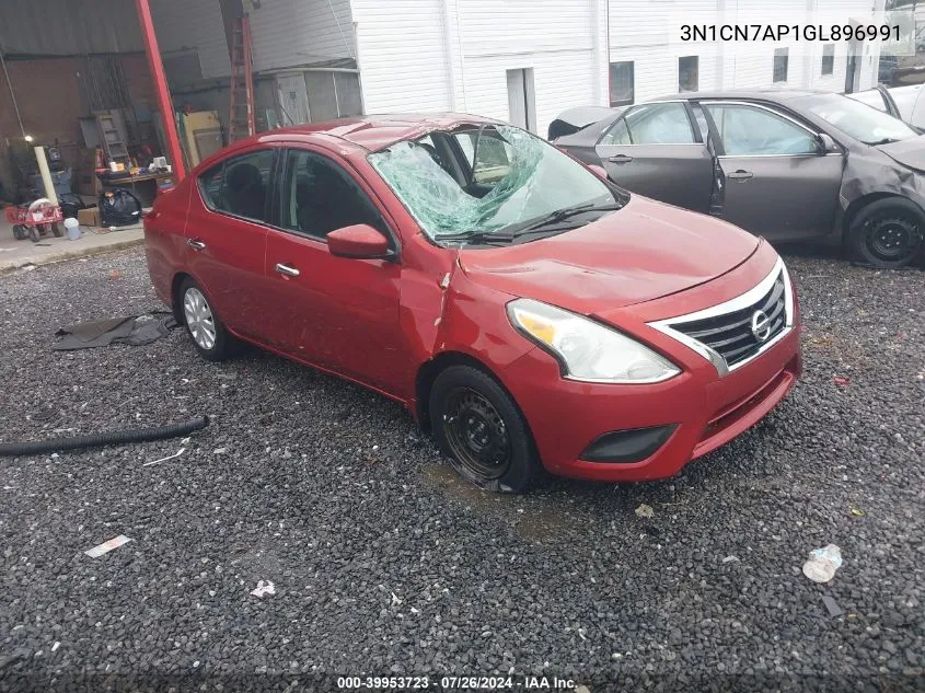 2016 Nissan Versa 1.6 Sv VIN: 3N1CN7AP1GL896991 Lot: 39953723