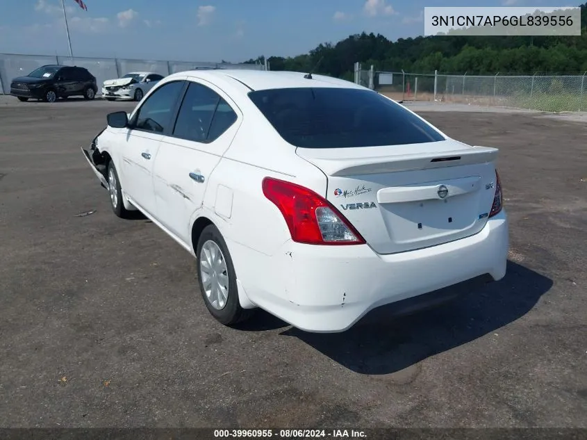 2016 Nissan Versa 1.6 Sv VIN: 3N1CN7AP6GL839556 Lot: 39960955