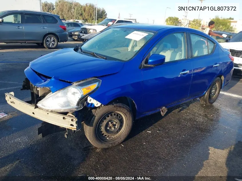 3N1CN7AP1GL807372 2016 Nissan Versa 1.6 S/1.6 S+/1.6 Sl/1.6 Sv