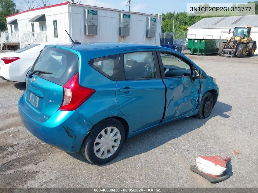 3N1CE2CP2GL353777 2016 Nissan Versa Note Sv