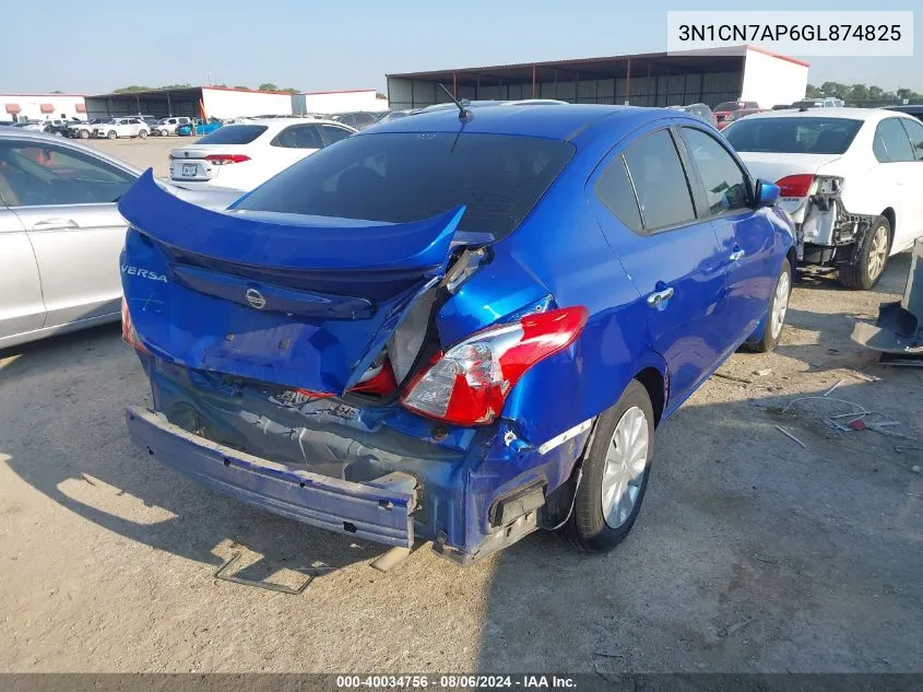 3N1CN7AP6GL874825 2016 Nissan Versa 1.6 Sv