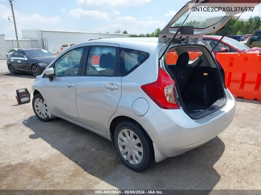 2016 Nissan Versa Note S (Sr)/S Plus/Sl/Sr/Sv VIN: 3N1CE2CPXGL376577 Lot: 40039845