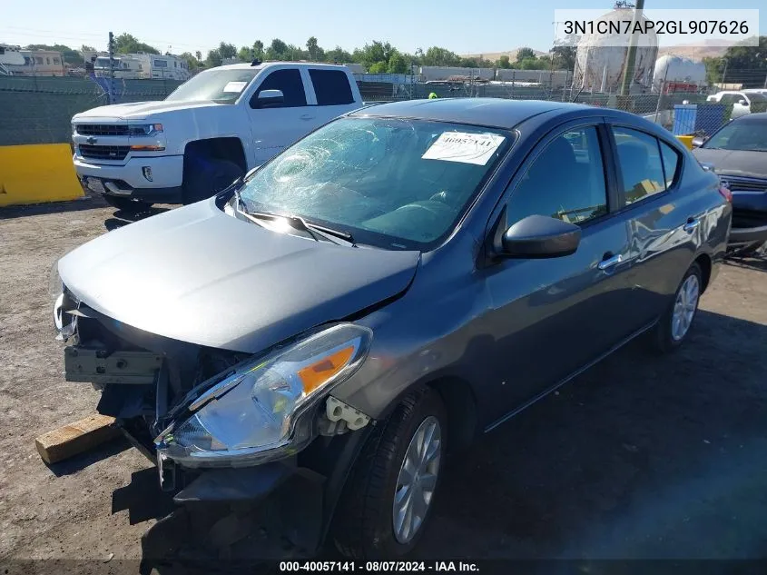 2016 Nissan Versa 1.6 Sv VIN: 3N1CN7AP2GL907626 Lot: 40057141