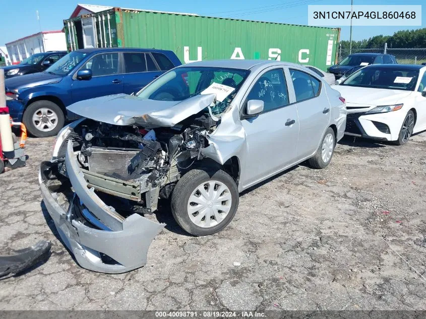 3N1CN7AP4GL860468 2016 Nissan Versa 1.6 S