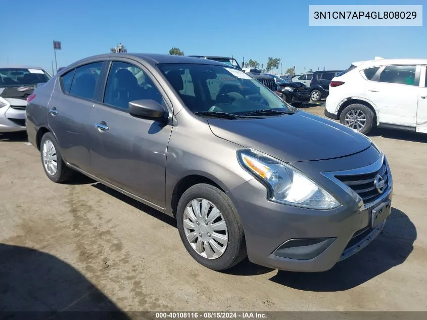 2016 Nissan Versa 1.6 S/1.6 S+/1.6 Sl/1.6 Sv VIN: 3N1CN7AP4GL808029 Lot: 40108116