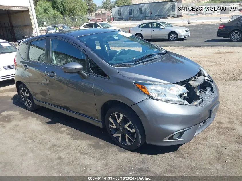 3N1CE2CPXGL400179 2016 Nissan Versa Note Sr