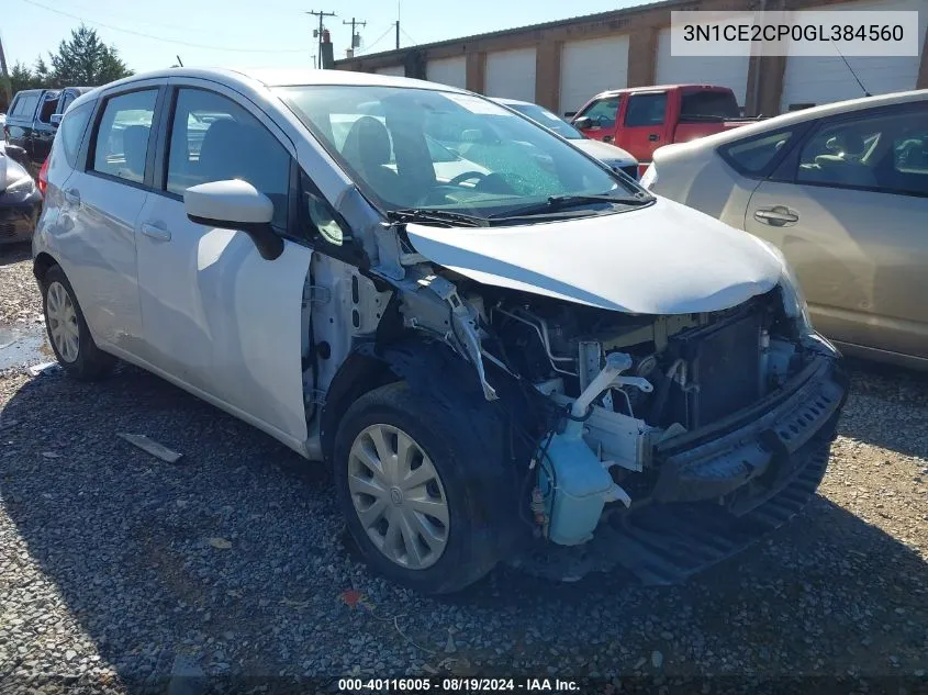 3N1CE2CP0GL384560 2016 Nissan Versa Note Sv