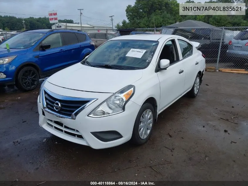 2016 Nissan Versa 1.6 S VIN: 3N1CN7AP4GL835621 Lot: 40118864