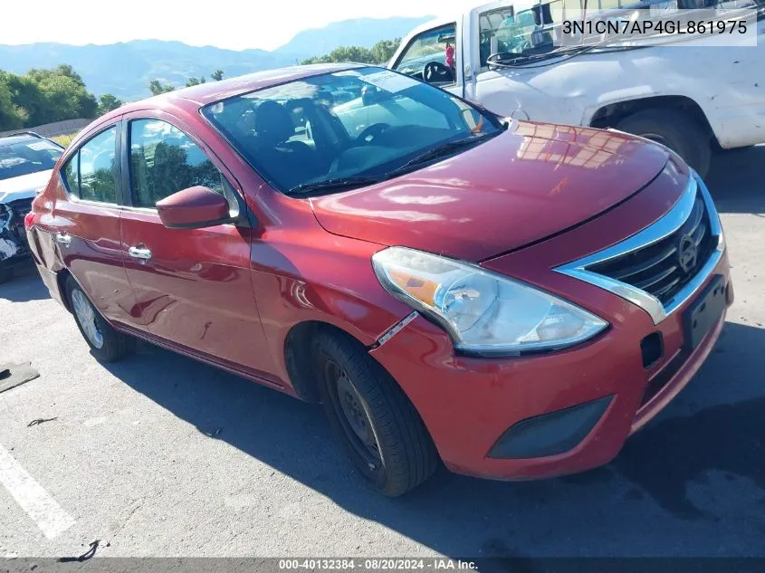 2016 Nissan Versa 1.6 S/1.6 S+/1.6 Sl/1.6 Sv VIN: 3N1CN7AP4GL861975 Lot: 40132384