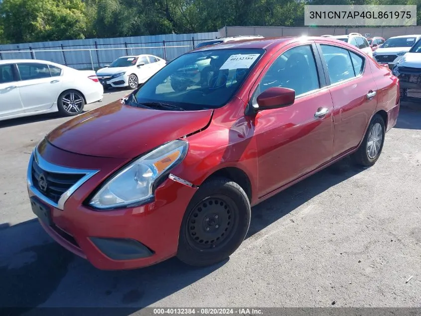 2016 Nissan Versa 1.6 S/1.6 S+/1.6 Sl/1.6 Sv VIN: 3N1CN7AP4GL861975 Lot: 40132384