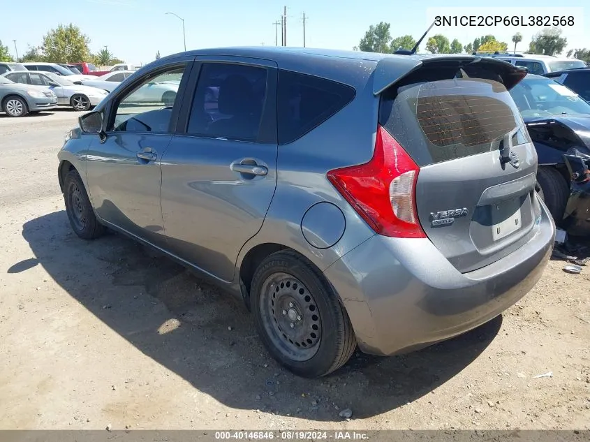 2016 Nissan Versa Note Sv VIN: 3N1CE2CP6GL382568 Lot: 40146846