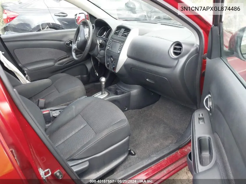 3N1CN7APXGL874486 2016 Nissan Versa 1.6 Sl