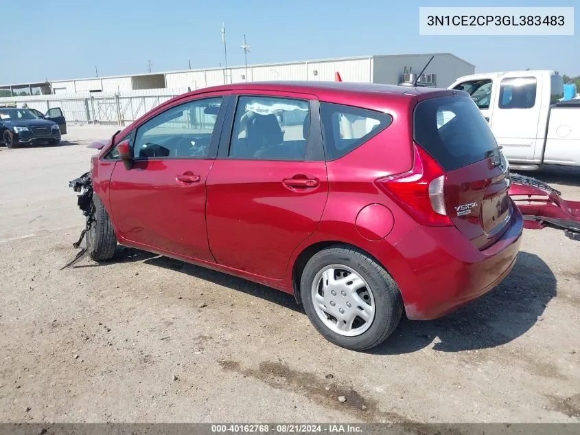 2016 Nissan Versa Note S/S Plus/Sv/Sl/Sr VIN: 3N1CE2CP3GL383483 Lot: 40162768