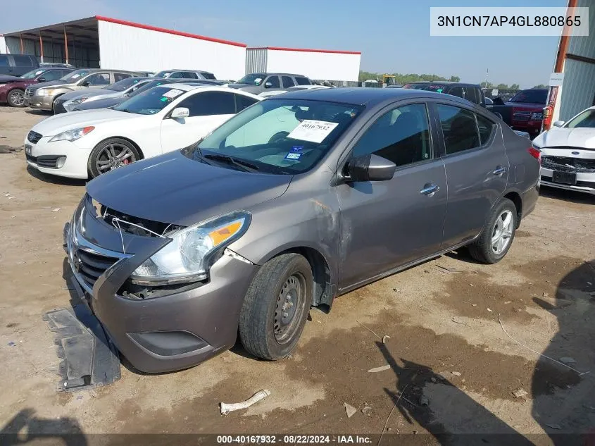 3N1CN7AP4GL880865 2016 Nissan Versa 1.6 Sv