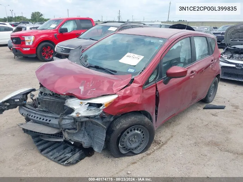 2016 Nissan Versa Note S (Sr)/S Plus/Sl/Sr/Sv VIN: 3N1CE2CP0GL399835 Lot: 40174775