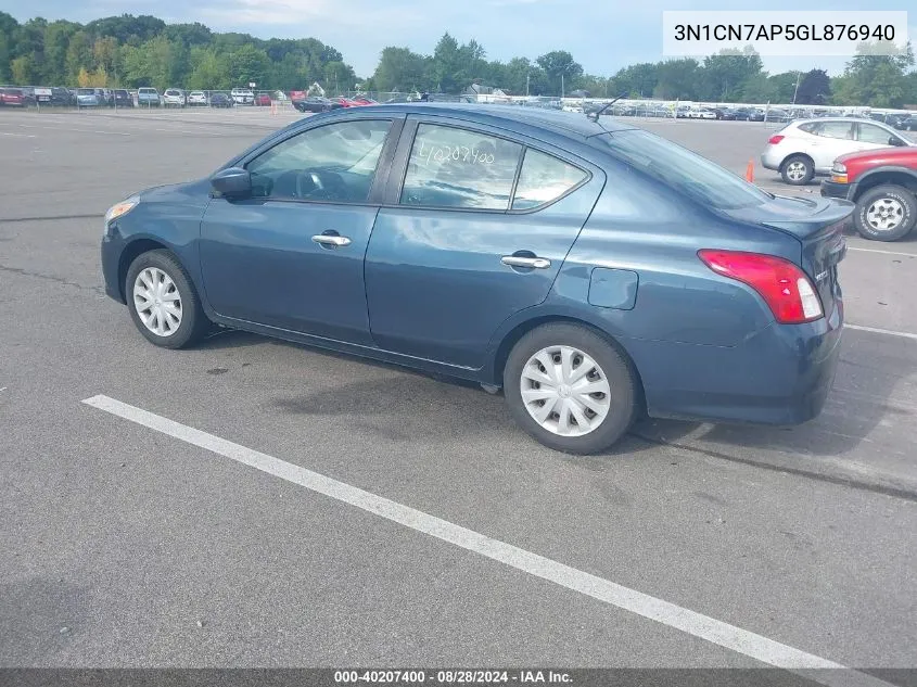 3N1CN7AP5GL876940 2016 Nissan Versa 1.6 S/1.6 S+/1.6 Sl/1.6 Sv