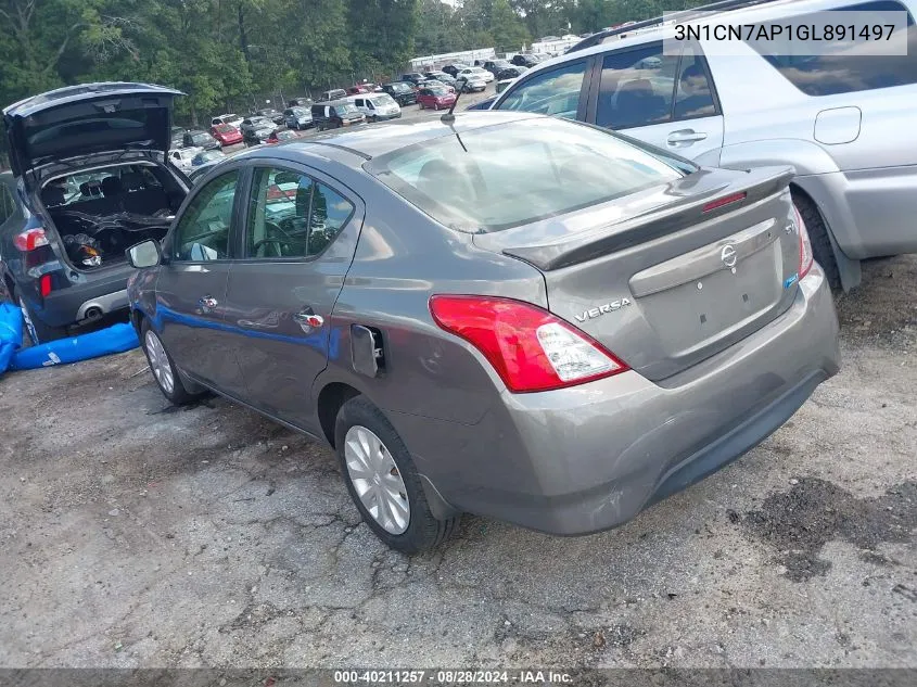 3N1CN7AP1GL891497 2016 Nissan Versa 1.6 Sv