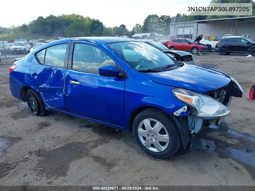 3N1CN7AP3GL897205 2016 Nissan Versa 1.6 Sv