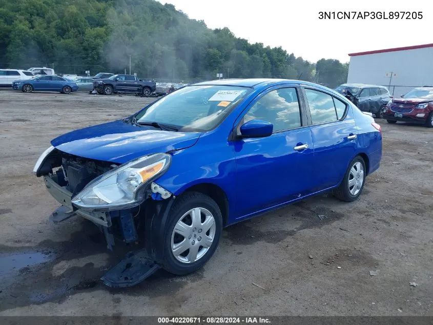 2016 Nissan Versa 1.6 Sv VIN: 3N1CN7AP3GL897205 Lot: 40220671