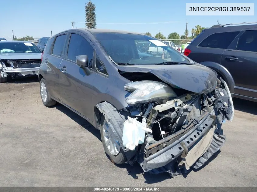 2016 Nissan Versa Note S (Sr)/S Plus/Sl/Sr/Sv VIN: 3N1CE2CP8GL389537 Lot: 40246179