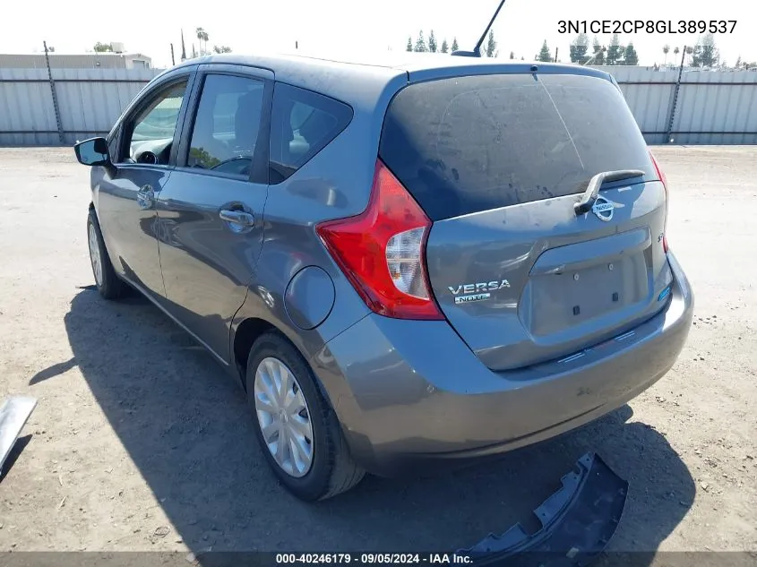 2016 Nissan Versa Note S (Sr)/S Plus/Sl/Sr/Sv VIN: 3N1CE2CP8GL389537 Lot: 40246179