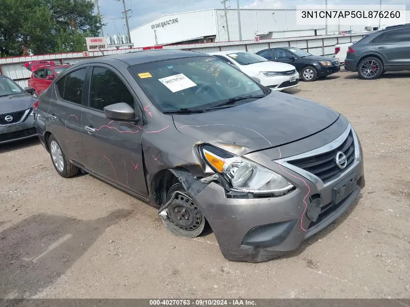 3N1CN7AP5GL876260 2016 Nissan Versa 1.6 S/1.6 S+/1.6 Sl/1.6 Sv