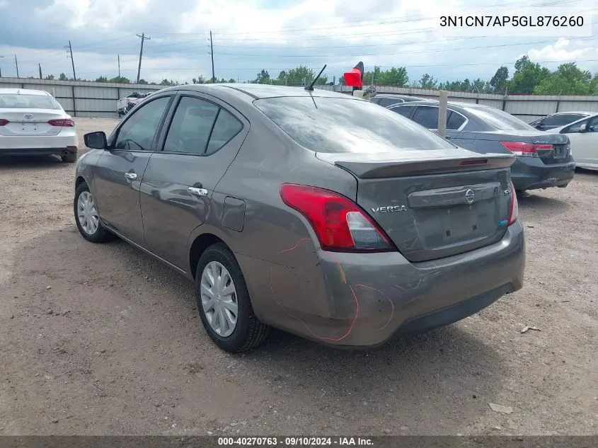 3N1CN7AP5GL876260 2016 Nissan Versa 1.6 S/1.6 S+/1.6 Sl/1.6 Sv