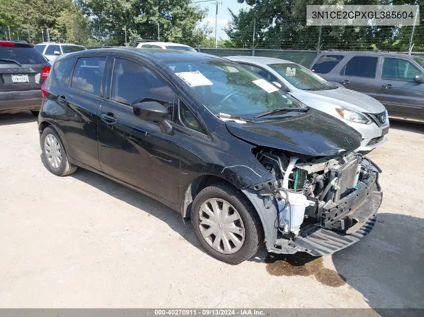 2016 Nissan Versa Note S/S Plus/Sv/Sl/Sr VIN: 3N1CE2CPXGL385604 Lot: 40270911