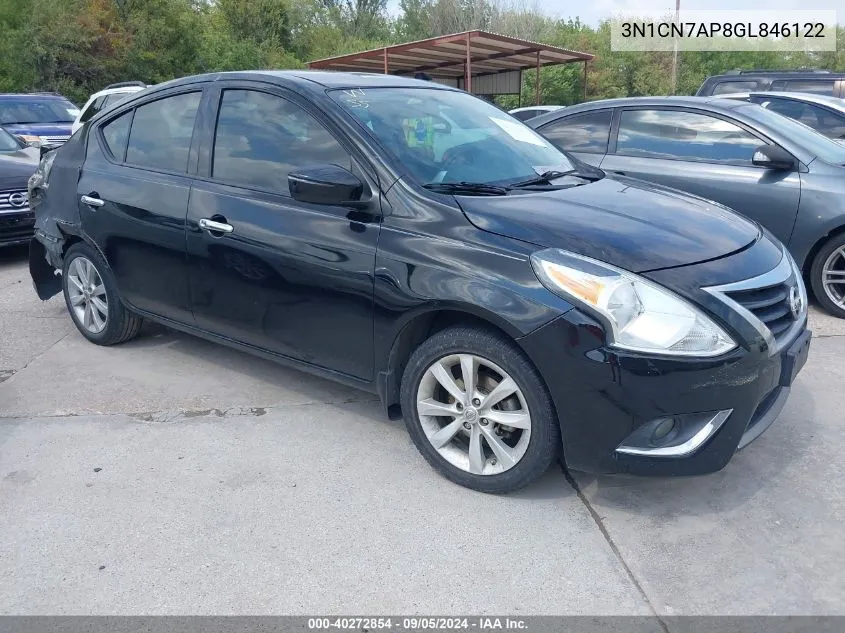 3N1CN7AP8GL846122 2016 Nissan Versa 1.6 Sl