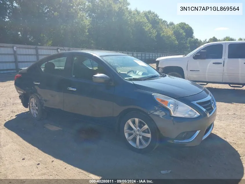 3N1CN7AP1GL869564 2016 Nissan Versa 1.6 Sl