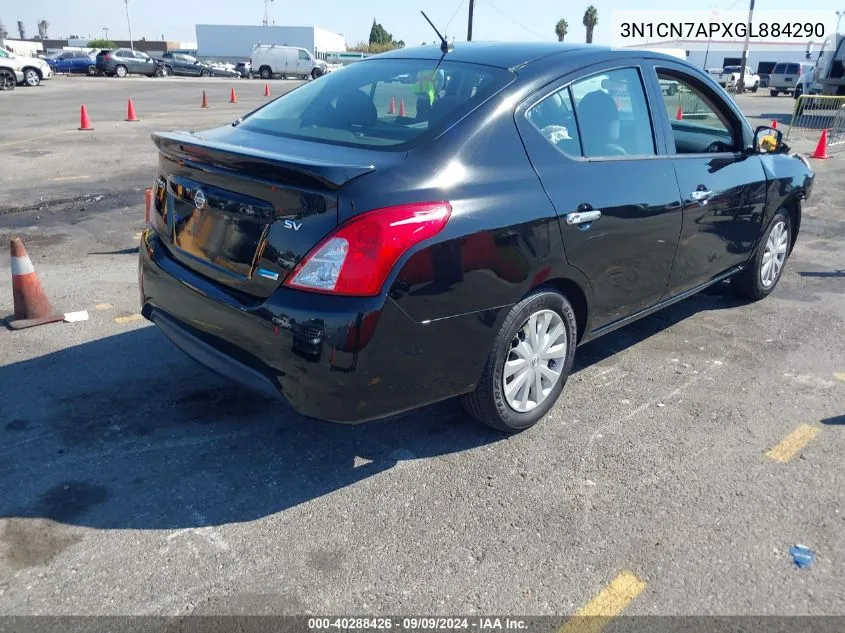 3N1CN7APXGL884290 2016 Nissan Versa 1.6 Sv