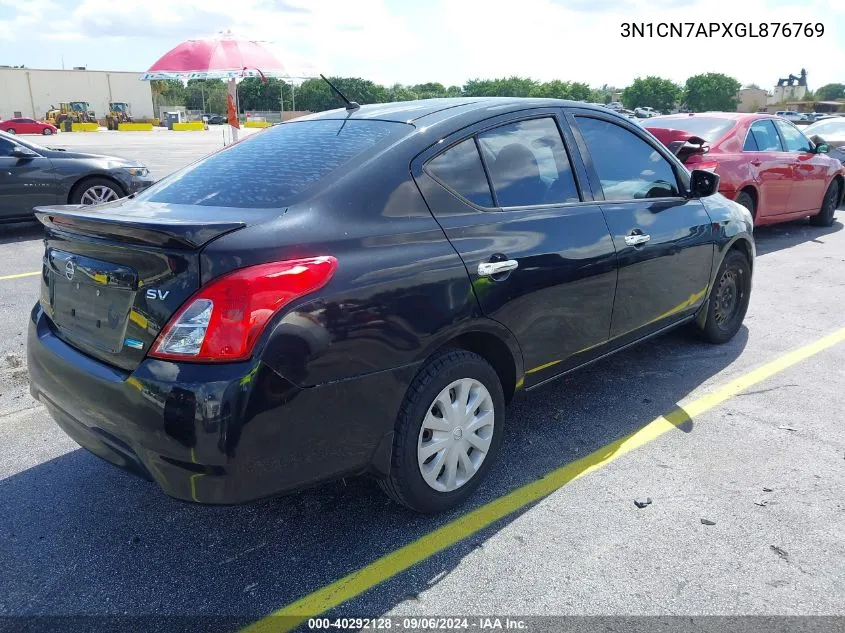 2016 Nissan Versa 1.6 Sv VIN: 3N1CN7APXGL876769 Lot: 40292128