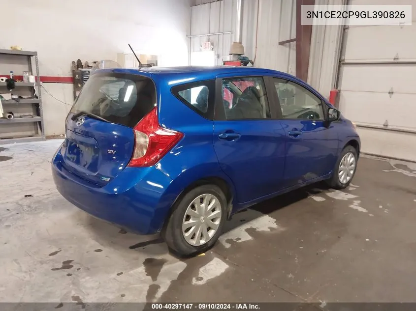 2016 Nissan Versa Note S (Sr)/S Plus/Sl/Sr/Sv VIN: 3N1CE2CP9GL390826 Lot: 40297147