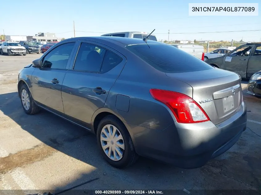 3N1CN7AP4GL877089 2016 Nissan Versa 1.6 S