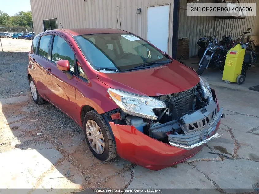 2016 Nissan Versa Note S/S Plus/Sv/Sl/Sr VIN: 3N1CE2CP0GL406606 Lot: 40312544